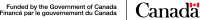 Canada logo English text: Funded by the government of Canada