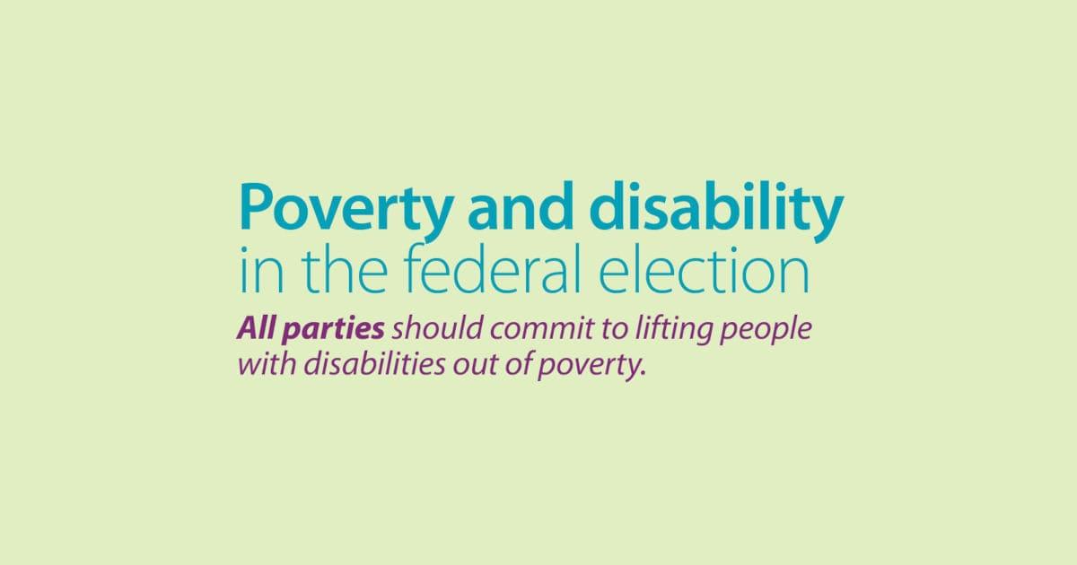 Vote Canada Disability Benefit | disability without poverty